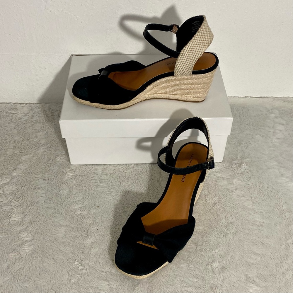 Lucky Brand Macrimay Espadrille Wedge Sandals Women’s Size 7M